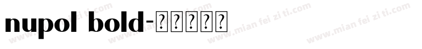 nupol bold字体转换